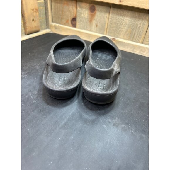 Crocs Womens W8 Iconic Comfort Black Slingback Flats Lightweight Casual Shoes - Picture 4 of 7